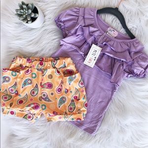 NWT 12-18m Paisley Shorts Set